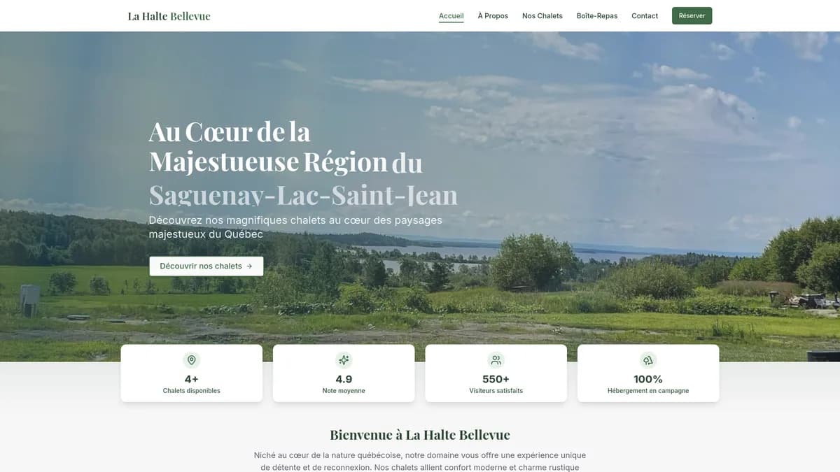 LA HALTE BELLEVUE INC.