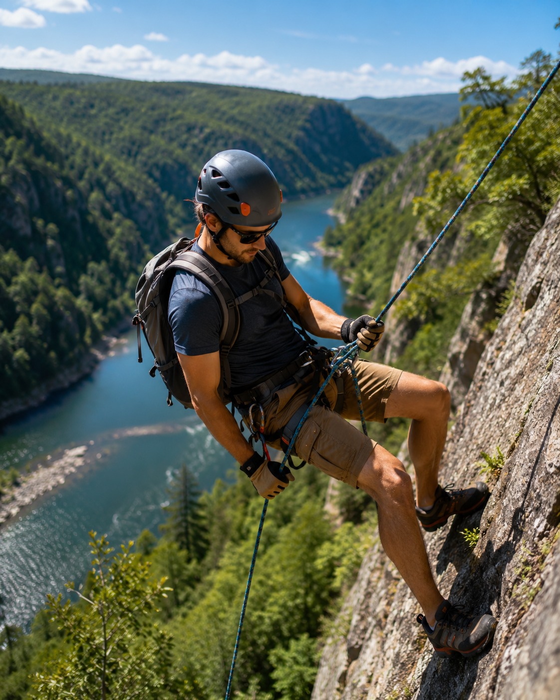 Descente en rappel